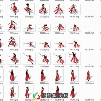 红衣女剑客怪物素材