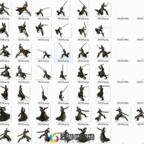 陌刀战将人物形象怪物素材