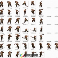扛刀大汉武侠人物怪物素材