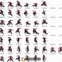 短刀男武士武侠人物怪物素材