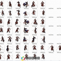 双剑女侠客武侠人物怪物素材