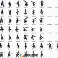 蒙面女刺客武侠人物怪物素材