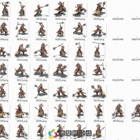 杖斧番僧武侠人物怪物素材