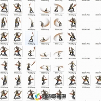 银身持刀武僧人物怪物素材