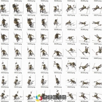 一个人形狼怪怪物素材