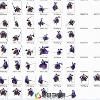 持剑胖道士武侠人物形象怪物素材