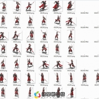 长枪战将武侠人物怪物素材