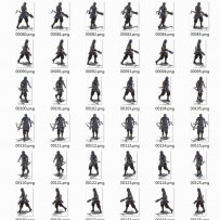 持弩箭杂兵武侠人物怪物素材